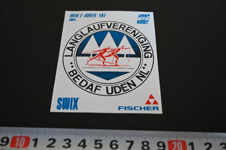 sticker Langlaufvereniging BEDAF Uden NL  HOUT-BROX SWIX*, Verzamelen, Stickers, Zo goed als nieuw, Ophalen