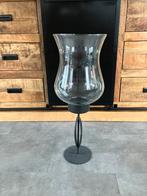 Mooie grote glazen stolp met zwarte voet, Ophalen, Zo goed als nieuw