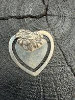 Zilveren Boekenlegger Hart met Bloemen - 800 Zilver, Ophalen of Verzenden, Gebruikt