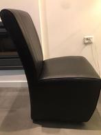 Zes eetkamerstoelen, Ophalen, Gebruikt, Zwart, Leer
