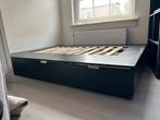Ikea Brimnes Bed met Lades - Zwart, Huis en Inrichting, Slaapkamer | Bedden, Ophalen of Verzenden, Gebruikt, Tweepersoons, Zwart
