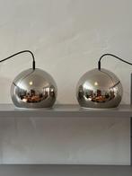 Set space age hanglampen, bollen chroom, pop art, vintage