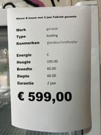 Glasdeur koeling 350 liter nieuw 195 hoog 60 breed, Geratek, Zonder vriesvak, Geratek, 200 liter of meer