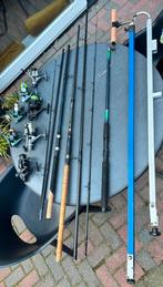 Feeders, hengels, steunen, molens, kunstaas, voerkorfjes., Watersport en Boten, Hengelsport | Witvissen, Ophalen, Gebruikt, Complete set