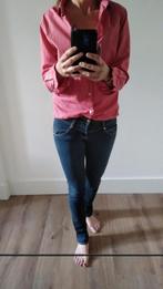 Rode H&M Oxford Blouse met Witte Streep van Katoen Mt S, Kleding | Dames, Blouses en Tunieken, H&M, Ophalen of Verzenden, Zo goed als nieuw