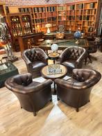 Chesterfield 4 tub chairs ,club fauteuils - springvale, Ophalen, Info@chesterfieldjunkie.nl, Leer, Zo goed als nieuw
