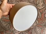 Beige stoffen plafondlamp, Huis en Inrichting, Lampen | Plafondlampen, Ophalen of Verzenden, Gebruikt, Stof, Strak