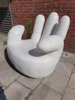 Leuke vingerstoel., Huis en Inrichting, Fauteuils, Ophalen, Gebruikt, Leer, 75 tot 100 cm
