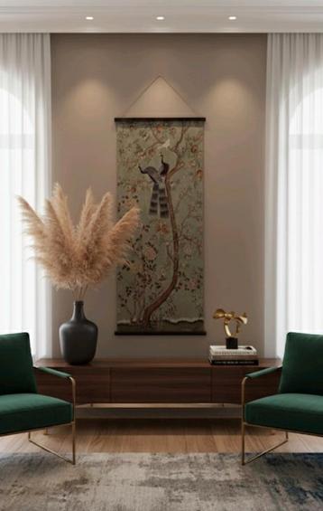 Mooi pauw wandkleed, wanddecoratie 🦚 beschikbaar voor biedingen