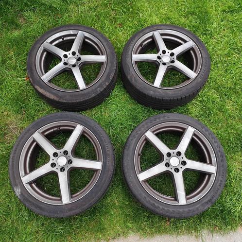 Dezent antraciet 18 inch 225/45 velgen+zomerbanden Goodyear, Auto-onderdelen, Banden en Velgen, Zomerbanden, 18 inch, 225 mm, Ophalen