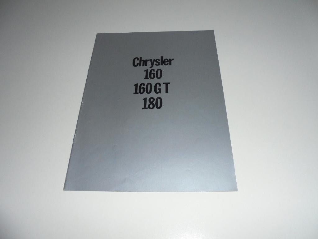 brochure Chrysler 160/ 160 GT/ 180 modellen 1971, Ophalen of Verzenden, Zo goed als nieuw, Overige merken