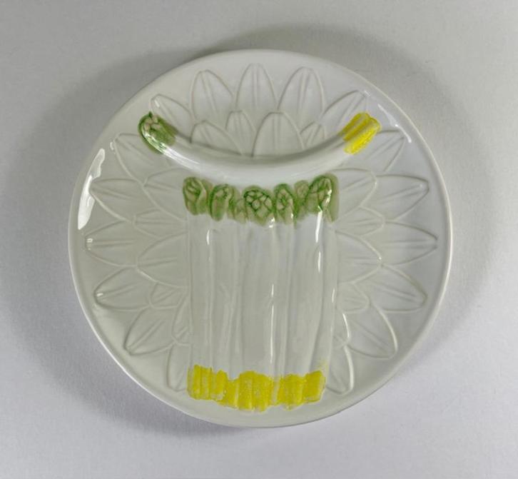 Elchinger Majolica Barbotine keramisch aspergebord, Huis en Inrichting, Keuken | Servies, Zo goed als nieuw, Bord(en), Overige stijlen