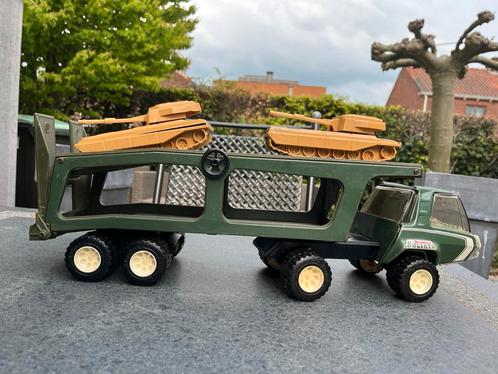 Joustra Goliath tanktransporter uit de jaren ‘70, Kinderen en Baby's, Speelgoed | Speelgoedvoertuigen, Gebruikt, Ophalen of Verzenden