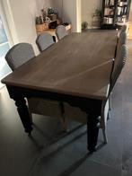 Mooie grote eikenhouten eettafel + 6 stoelen, Huis en Inrichting, Tafels | Eettafels, Ophalen, Gebruikt, Eikenhout, 200 cm of meer