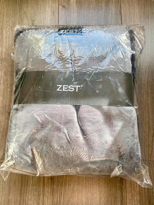 Zest plaid met flanel en teddy - Antraciet, Huis en Inrichting, Woonaccessoires | Plaids en Woondekens, Nieuw, Verzenden