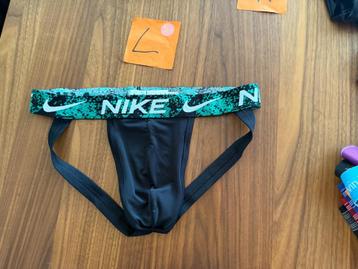Nike jock, jockstrap, maat L, zwart met groene band beschikbaar voor biedingen