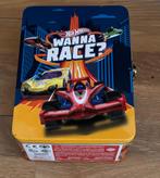 Hotwheel bewaarblik inclusief auto, Ophalen of Verzenden, Zo goed als nieuw