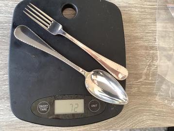 Antiek zilveren dessertcouvert 1873 beschikbaar voor biedingen