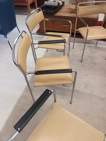 vintage design chrome buis stoelen 4x beschikbaar voor biedingen