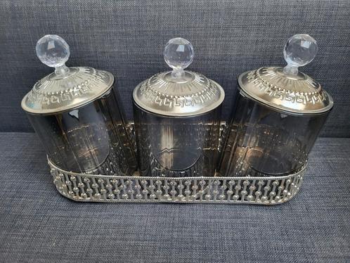 Vintage Kruidenpotten Set - Zilverkleurig, Antiek en Kunst, Antiek | Woonaccessoires, Ophalen of Verzenden
