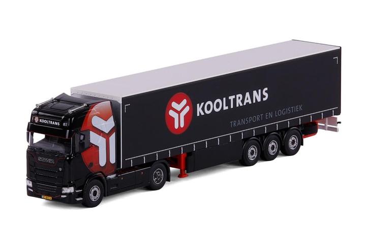 Scania S Highline met Schuifzeiloplegger - Kooltrans, Hobby en Vrije tijd, Modelauto's | 1:50, Nieuw, Bus of Vrachtwagen, Overige merken
