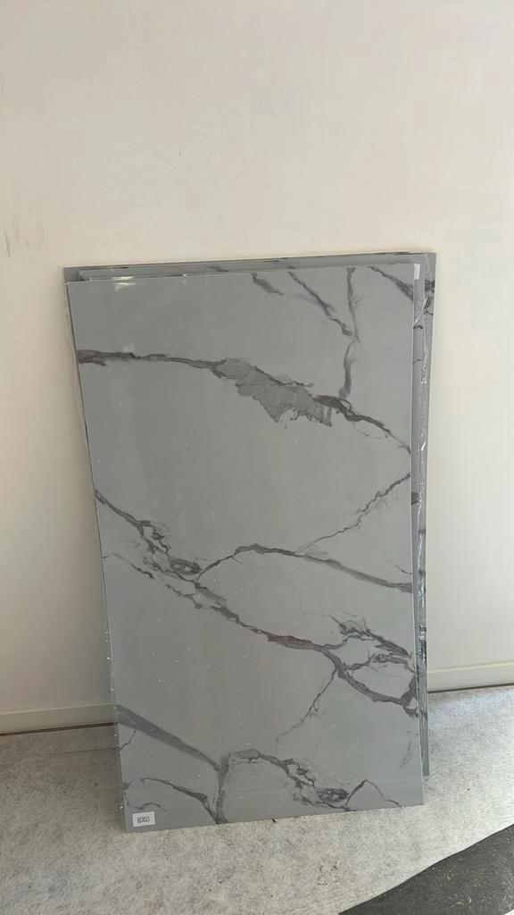 Marmerlook pvc platen, Doe-het-zelf en Verbouw, Platen en Panelen, Zo goed als nieuw, Overige materialen, Minder dan 20 mm, Ophalen