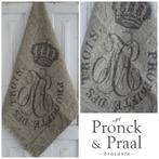 Stoere shabby linnen doek kroon 45 x 45 cm. *Pronck & Praal*, Ophalen of Verzenden, Nieuw