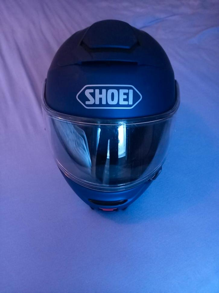 Shoei Neotec II Systeemhelm - Blauw - Maat M, Motoren, Kleding | Motorhelmen, Dames, Heren, Systeemhelm, M, Shoei, Tweedehands