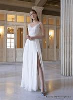 Trouwjurk met split maat 38, Ophalen of Verzenden, Zo goed als nieuw, Wit, Trouwjurk