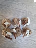 Riviera Maison Kerstklokken - 6 stuks Rattan, Huis en Inrichting, Ophalen of Verzenden