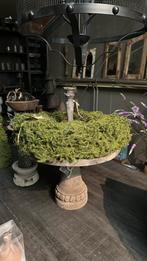 Plateau op voet incl moskrans en kandelaar, Ophalen of Verzenden