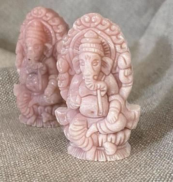 Pink Opal Hindu Deity Ganesha Remover of Obstacles beschikbaar voor biedingen