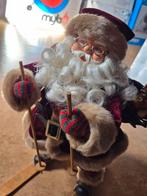 Vintage Decoratie: Kerstman op ski's - Skiënde Kerstman, Ophalen of Verzenden, Gebruikt