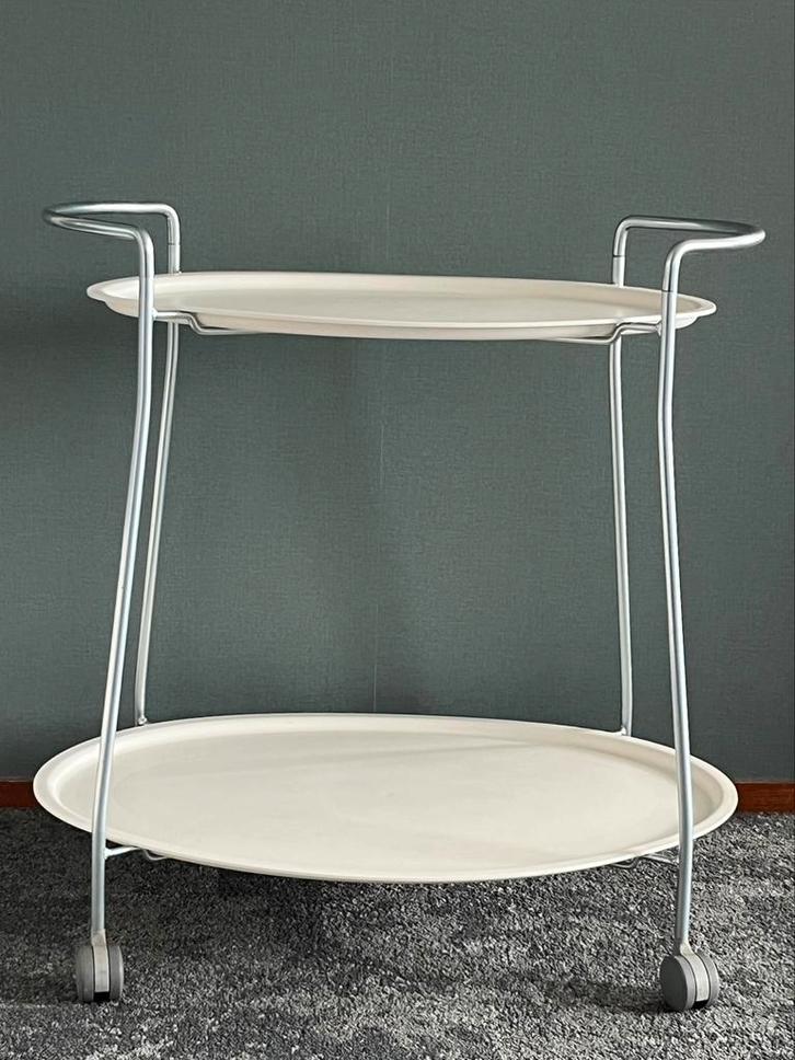 IKEA PS serveerwagen/trolley, Monika Mulder, Huis en Inrichting, Tafels | Bijzettafels, Zo goed als nieuw, Ovaal, 60 cm of meer