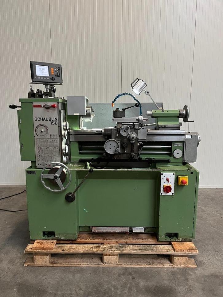 Schaublin 150A draaibank, Doe-het-zelf en Verbouw, Draaibanken, Gebruikt, Metaaldraaibank, 500 tot 1000 mm, Ophalen