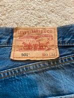 Levi's 501 W33 L34 ( ingekort ), Ophalen of Verzenden, Gedragen, Blauw