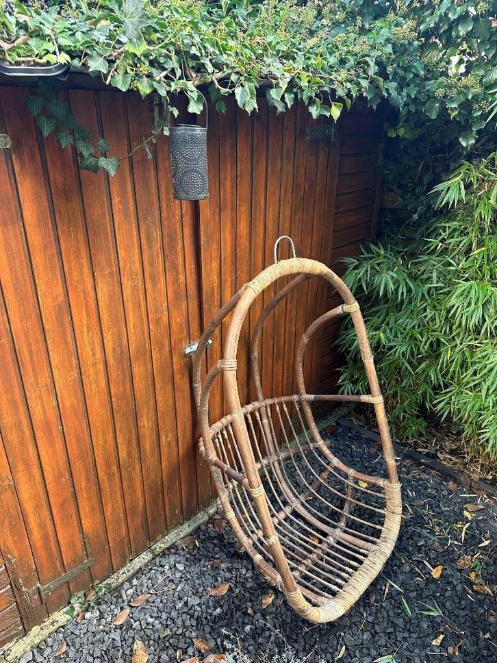 Hangstoel (hout, in goede staat), Huis en Inrichting, Stoelen, Gebruikt, Eén, Hout, Bruin, Ophalen