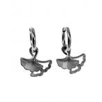 Ø14mm Oorringen Dames Staal Oorbellen met Ginkgo Blad Hanger, Overige materialen, Hangers, Birgitta-Gracht 33, 6465 EL Kerkrade, Nederland