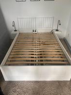 Ikea Brimnes 140x200 met lattenbodems, Huis en Inrichting, Slaapkamer | Bedden, Ophalen, Gebruikt, Wit, Tweepersoons