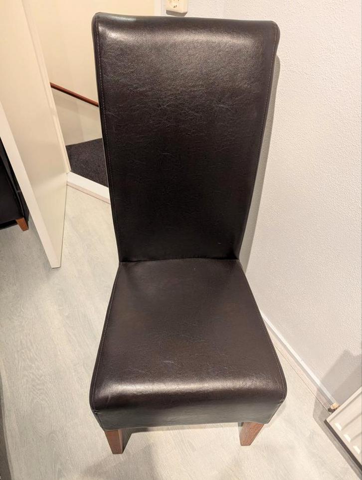 Bruine Kunstleren Eetkamerstoel - Goede Staat!, Huis en Inrichting, Stoelen, Zo goed als nieuw, Vijf, Zes of meer stoelen, Kunststof