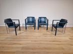 4x Leolux Cachucha - Eetkamerstoelen - Groen -Leder - Design, Huis en Inrichting, Stoelen, Leolux, Overige kleuren, Ophalen of Verzenden
