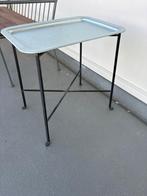Inklapbare bijzettafel voor buiten, Tuin en Terras, Tuintafels, Ophalen, Gebruikt, Rechthoekig, Metaal
