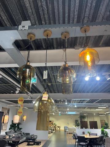hanglamp glas dubbele kap beschikbaar voor biedingen