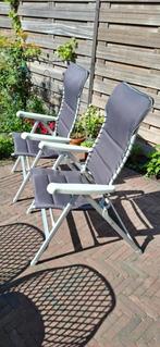 2 camp art stoelen, Tuin en Terras, Ophalen, Gebruikt, Aluminium, Inklapbaar