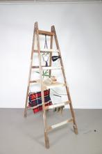 Vintage Tsjechische dubbelzijdige houten ladder, jaren 60, Gebruikt, Ophalen