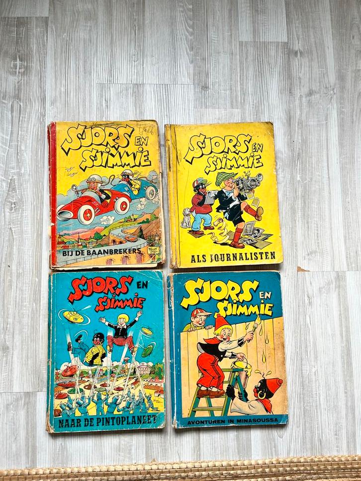 Sjors en Sjimmie - 4 Oude Stripboeken, Boeken, Stripboeken, Gelezen, Meerdere stripboeken, Ophalen of Verzenden