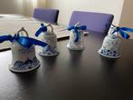 Delft porceleyne fles kerst belletjes met lint (4), Glas, Overige stijlen, Ophalen of Verzenden, Zo goed als nieuw