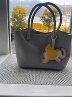 Lederen handtas met olifantje - Nieuw!, Ophalen of Verzenden, Nieuw, Grijs, Handtas