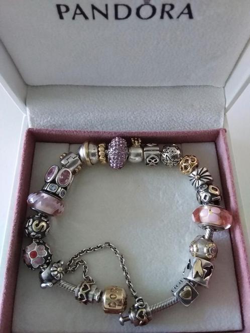 Pandorra  100%, Sieraden, Tassen en Uiterlijk, Armbanden, Zo goed als nieuw, Goud, Goud, Ophalen of Verzenden