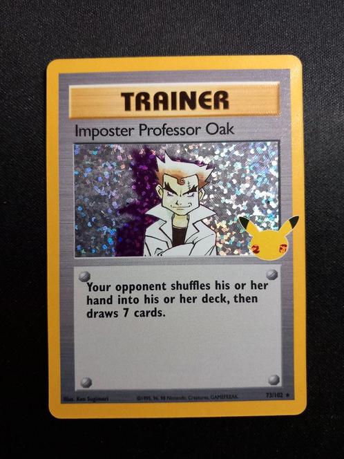 Imposter Professor Oak Celebrations Classic Collection NM, Hobby en Vrije tijd, Verzamelkaartspellen | Pokémon, Zo goed als nieuw